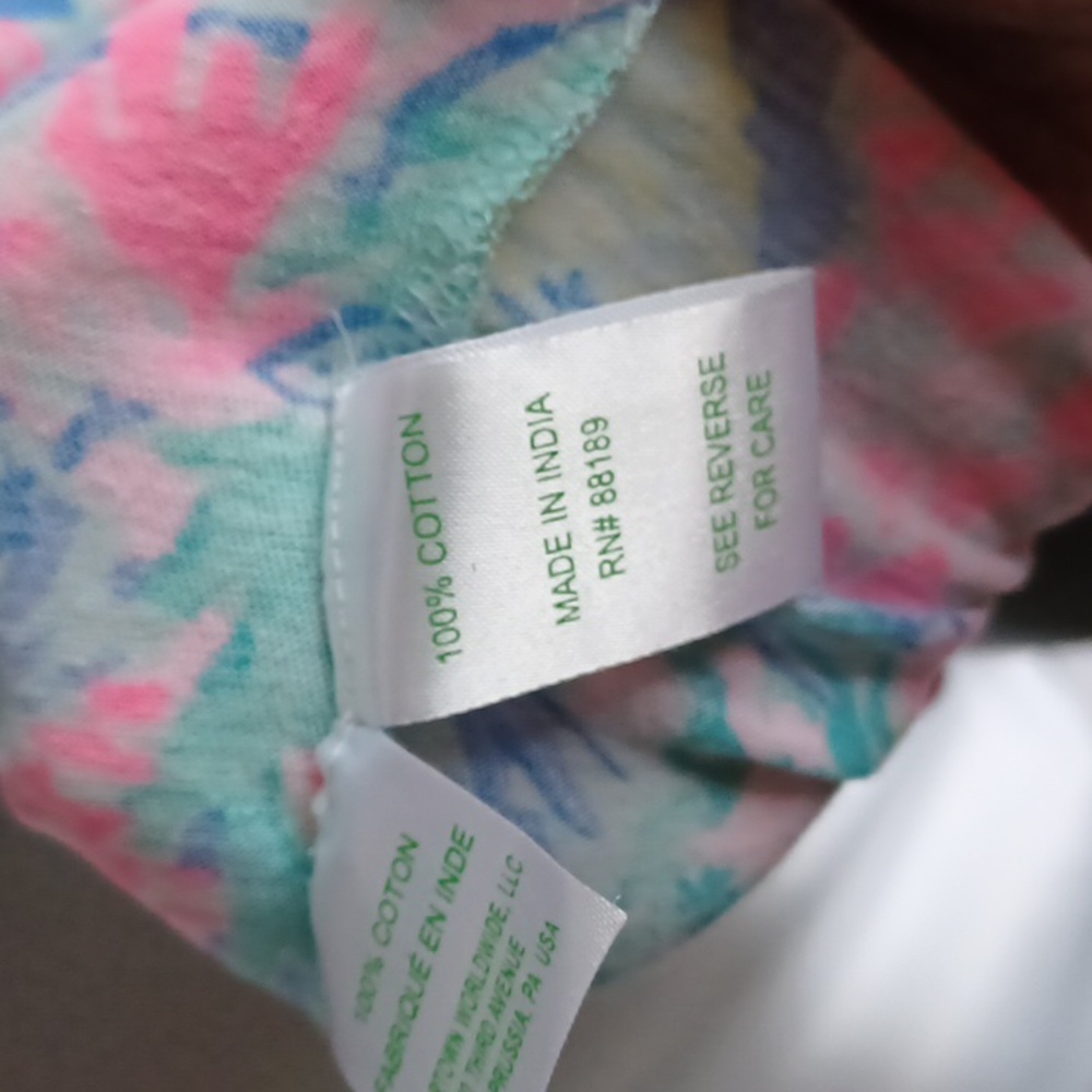 Lilly Pulitzer Mermaid Cove Shift Dress, Sz XL, 20" PTP, 30" L - Picture 7 of 8